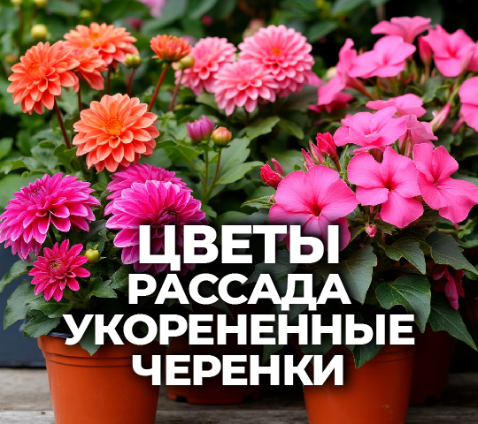 ЦВЕТЫ. РАССАДА И УКОРЕНЕННЫЕ ЧЕРЕНКИ