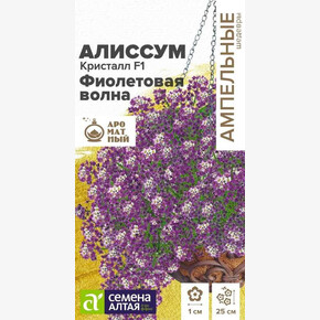 Алиссум Кристалл Фиолетовая Волна ампельный/ Семена Алтая 0,01 гр. Ампельные Шедевры