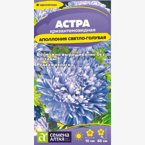 Астра Аполлония Светло-голубая/ Семена Алтая 0,2 гр.