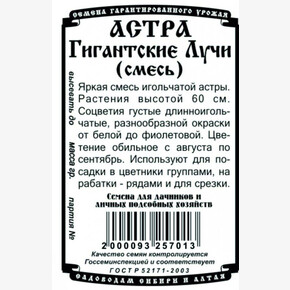 Астра Гигантские Лучи БП/ Деметра