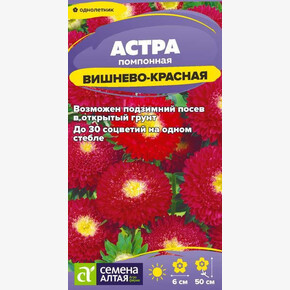 Астра Помпонная Вишнево-Красная/Сем Алт/цп 0,2 гр.