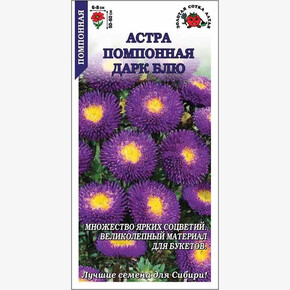 Астра Помпонная Дарк Блю /Сотка/ 0,2г