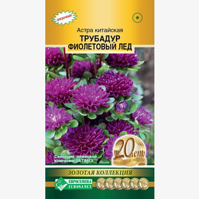 Астра ТРУБАДУР ФИОЛЕТОВЫЙ ЛЕД китайская 10 шт/ Евросемена