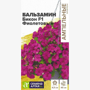 Бальзамин Бикон Фиолетовый/Семена Алтая/цп 5 шт. Ампельные Шедевры НОВИНКА (2029 / 414)