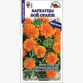 Бархатцы Бой оранж /Сотка/ 0,2г