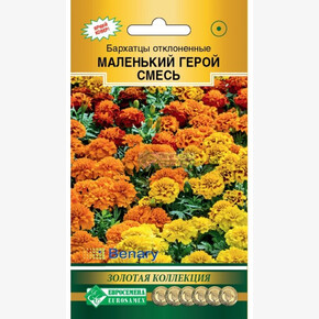 Бархатцы МАЛЕНЬКИЙ ГЕРОЙ смесь отклоненные (10 шт)/ Евросемена