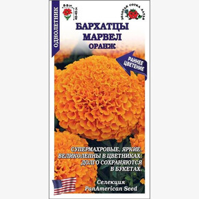 Бархатцы Марвел Оранж/ Сотка/ 5шт