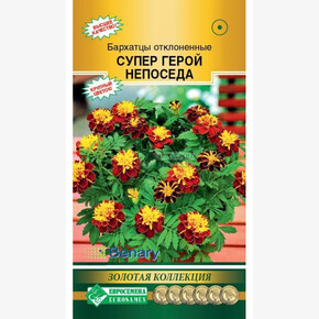 Бархатцы СУПЕР ГЕРОЙ НЕПОСЕДА 15 шт/ Евросемена