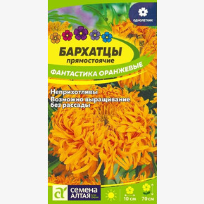 Бархатцы Фантастика Оранжевые/ Семена Алтая