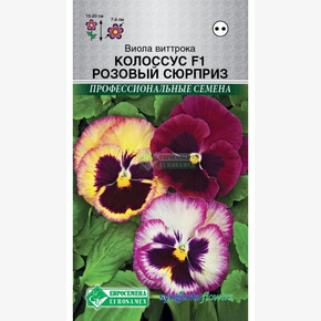 Виола КОЛОССУС РОЗОВЫЙ СЮРПРИЗ Виттрока 5 шт/ Евросемена