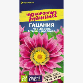 Гацания Новый день Оттенки розового/ Семена Алтая 5 шт. Низкорослые гиганты