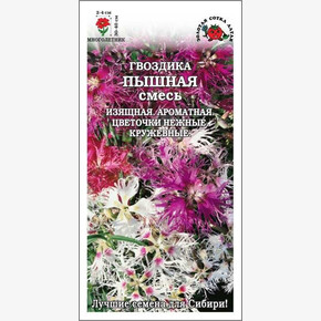 Гвоздика Пышная смесь /Сотка/ 0,1 г/ h-40см d-4см/*1200