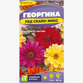 Георгина Ред Скайн Микс/ Семена Алтая 0,2 гр