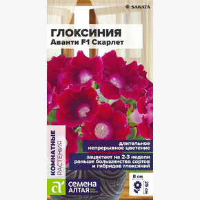Глоксиния Аванти F1 Скарлет/Сем Алт/цп 8 шт.