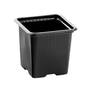 Горшок 0,19л квадр. 7*7*6,5 см ЧЕРНЫЙ АКЦИЯ