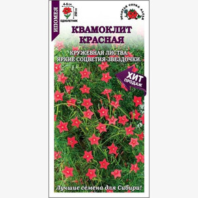 Ипомея Квамоклит Красная /Сотка/ 0,3г/ h-250cм, d-5см/*1000