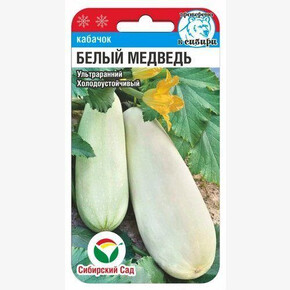 Кабачок Белый медведь 5шт/ Сибсад