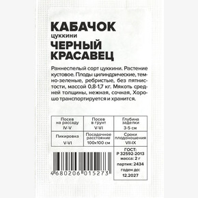 Кабачок Черный Красавец-Цуккини/Сем Алт/бп 2 гр.