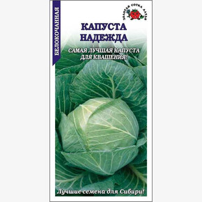 Капуста Надежда /Сотка/ 0,5г/ среднесп. 2,5-3,5кг/*1100