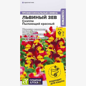 Львиный зев Снэппи Пылающий красный/Семена Алтая/цп 7 шт