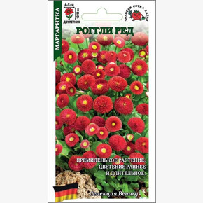 Маргаритка Роггли Ред /Сотка/ 10шт/ гранулы красн. h-12см, d-5см/*500