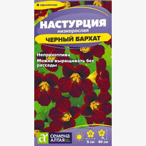 Настурция Черный бархат/Семена Алтая/цп 0,5 гр.