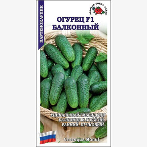 Огурец Балконный F1 /Сотка/ 0,15гр/ партен. раннесп. 6-10см/*1500