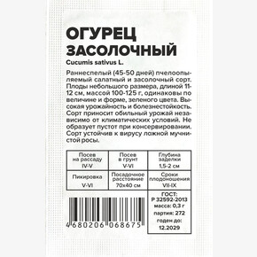 Огурец Засолочный/Сем Алт/бп 0,5 гр.
