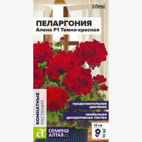 Пеларгония Алена F1 зональная тёмно-красная/Сем Алт/цп 3 шт. НОВИНКА