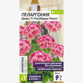 Пеларгония Дивас Распберри Риппл зональная/Семена Алтая/цп 3 шт. 2028 / 3015