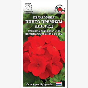 Пеларгония Пинто Премиум Дип Ред /Сотка/ 3 шт/*500