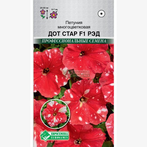 Петуния ДОТ СТАР Ред многоцветковая 5 драже/ Евросемена /Cerny