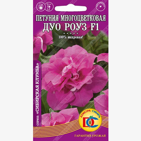 Петуния Дуо Роуз F1 /10 шт Дем Сиб/