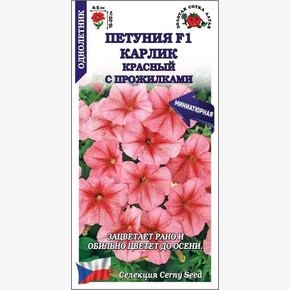 Петуния Карлик Красный с прожилками /Сотка/ 10 шт гранулы