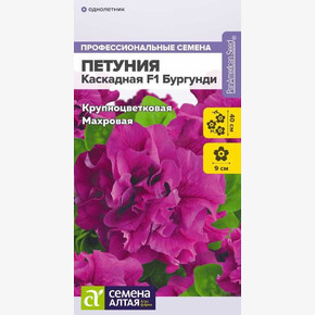 Петуния Каскадная Бургунди махровая/Семена Алтая/цп 7 шт. (2028 / 32468)