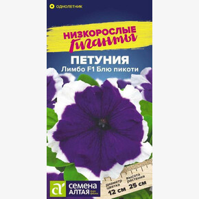 Петуния Лимбо Блю пикоти/Сем Алт/цп 10 шт. Низкорослые гиганты