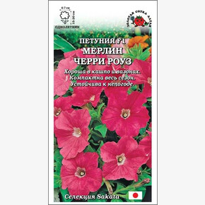 Петуния Мерлин Черри Роуз /Сотка/ 10шт