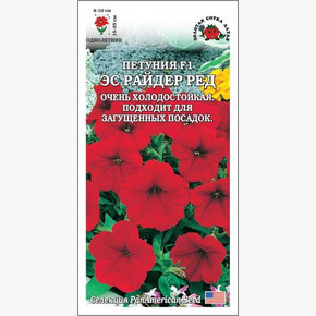 Петуния Эс Райдер Ред F1 /Сотка/ 10шт/ красн. h-25см d-10см/*500