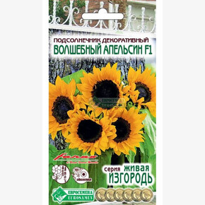 Подсолнечник ВОЛШЕБНЫЙ АПЕЛЬСИН декоративный 5 шт/ Евросемена