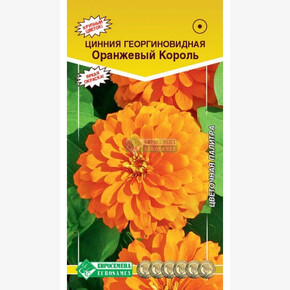 Цинния ОРАНЖЕВЫЙ КОРОЛЬ (0,3 гр)/ Евросемена