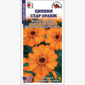 Цинния Стар Оранж /Сотка/ 5шт/*500