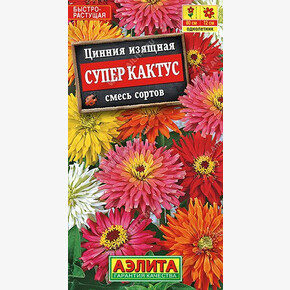 Цинния Супер кактус смесь АЭЛИТА