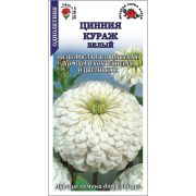 Цинния Кураж Белый /Сотка/ 0,2г/ h-35см d-9см /*1000
